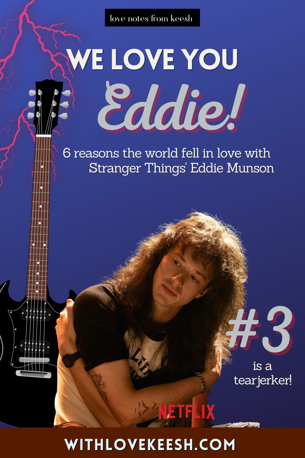 Stranger Things 4 Eddie's Guitar PNG, Eddie Munson Guitar PNG