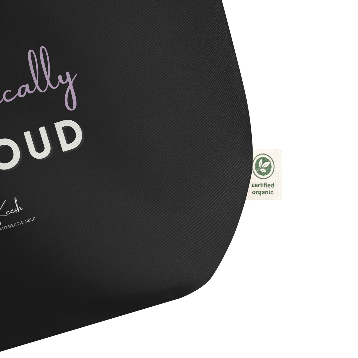 "Authentically Out loud" Large Black Tote Bag