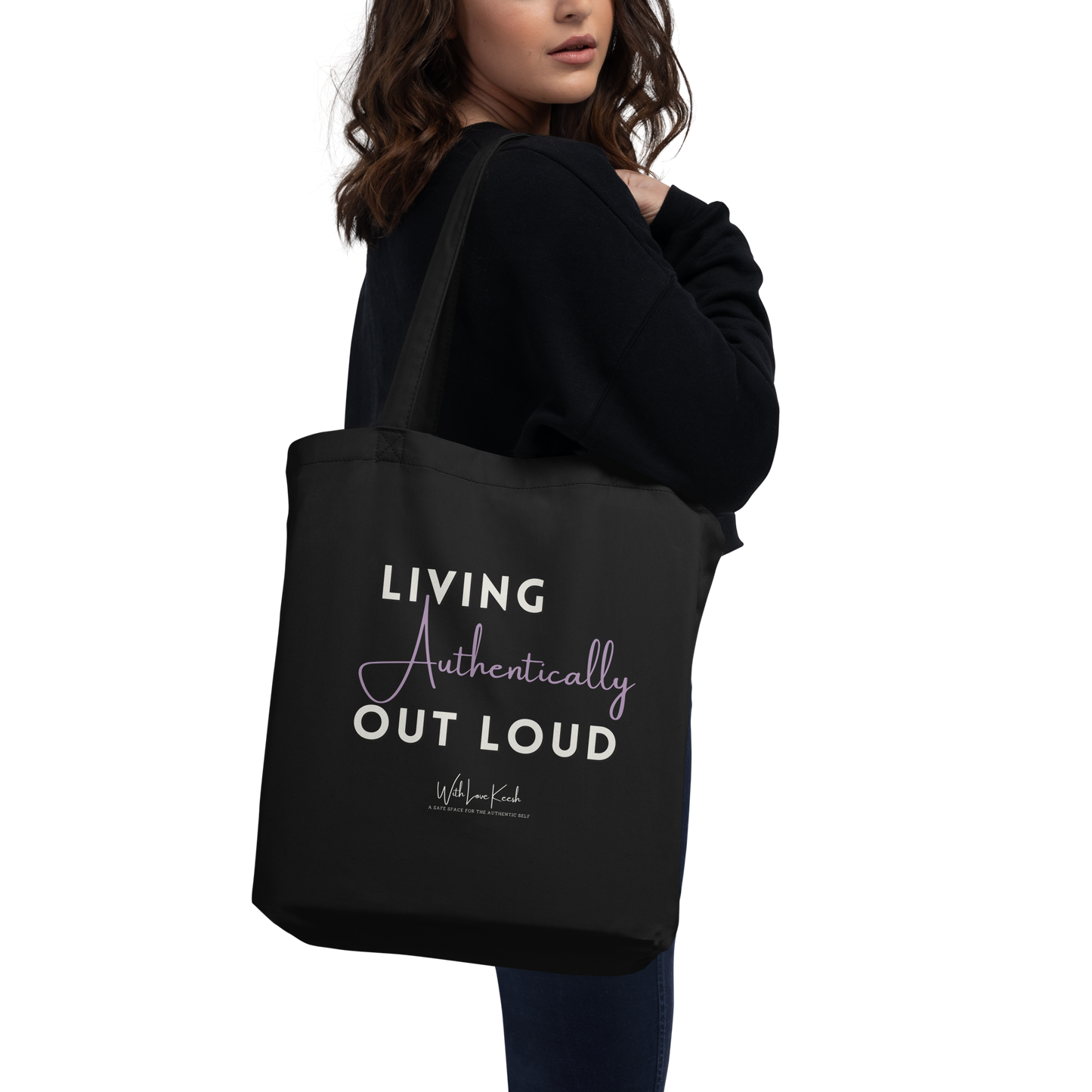 Original affirmations created to inspire you to live your authentic truth! Beautiful designs and colors. Say goodbye to plastic and bag your goodies in this organic cotton tote bag. There’s more than enough room for groceries, books, and anything in between.