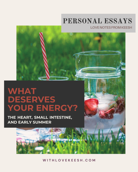 What Deserves Your Energy? The Heart, Small Intestine, and Early Summer