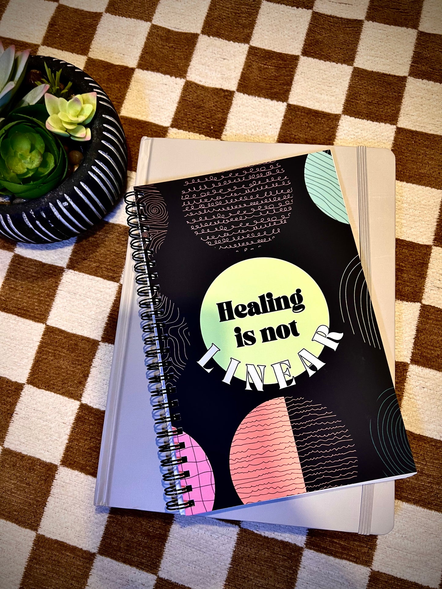 "Healing is not linear" Spiral notebook journal