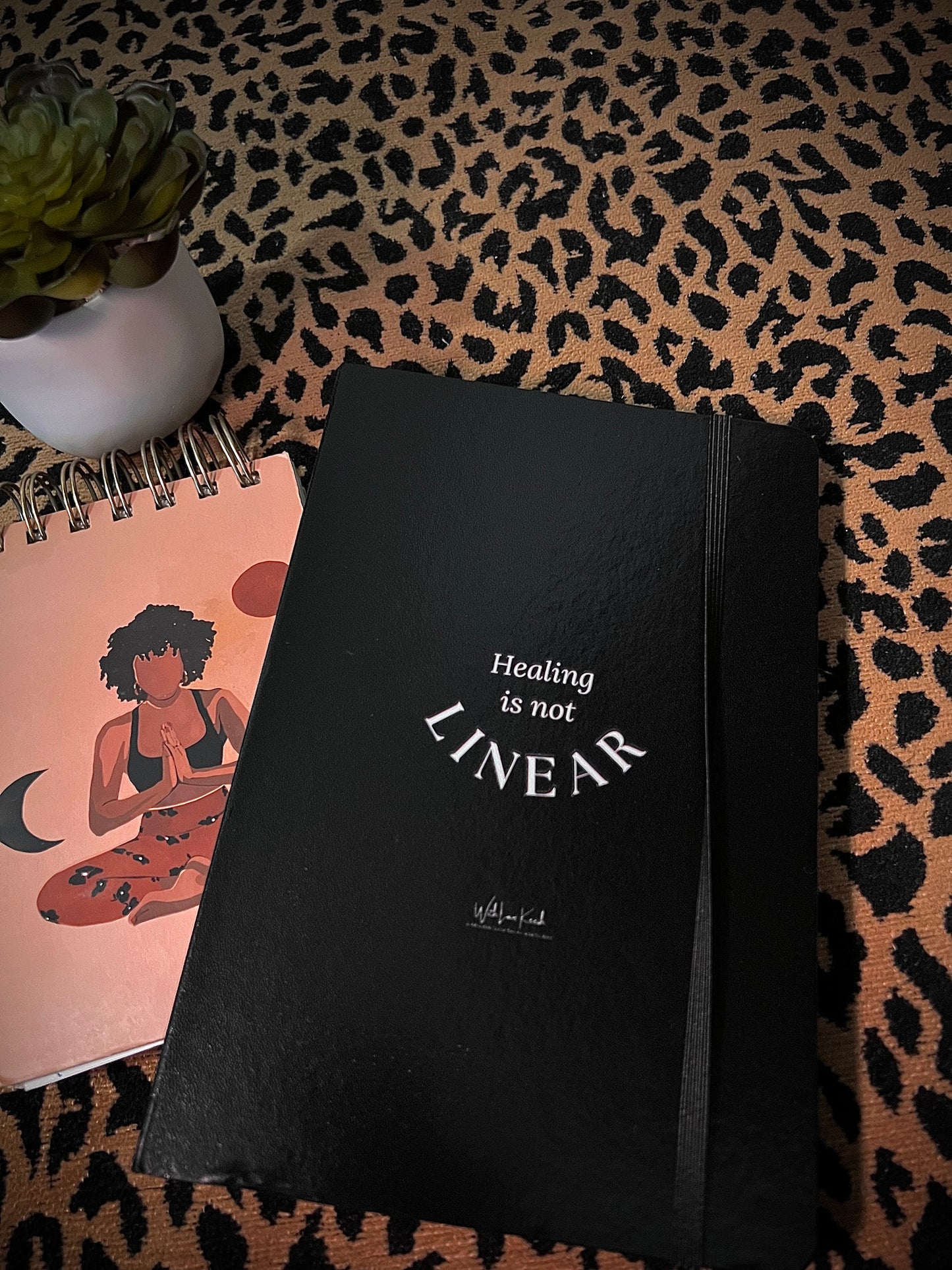"Healing is not linear" Hardcover bound notebook