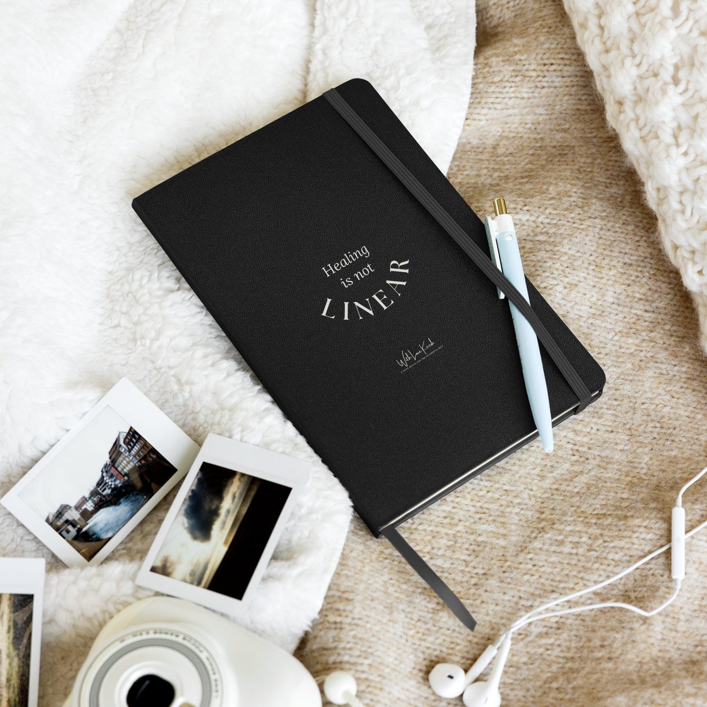"Healing is not linear" Hardcover bound notebook