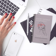 Load image into Gallery viewer, Self Love Self help boundaries journal with love keesh A safe space where you can journal, write down ideas, take notes or visualize/manifest. This custom wire-bound notebook will be a great daily companion whenever you need to put your thoughts down on paper
