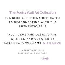 Load image into Gallery viewer, Positive and powerful original poems for self love, healing journeys, shadow work, inner child healing, inspirational quotes, divine feminine energy healing, motivational poems perfect for poetry lovers.
