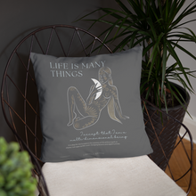 Load image into Gallery viewer, Original poetry created to inspire you to live your authentic truth! Beautiful designs and colors. A strategically placed accent can bring the whole room to life, and this pillow is just what you need to do that. What&#39;s more, the soft, machine-washable case with the shape-retaining insert is a joy to have long afternoon naps on.
