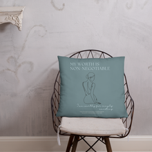 Load image into Gallery viewer, Original poetry created to inspire you to live your authentic truth! Beautiful designs and colors. A strategically placed accent can bring the whole room to life, and this pillow is just what you need to do that. What&#39;s more, the soft, machine-washable case with the shape-retaining insert is a joy to have long afternoon naps on.
