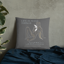 Load image into Gallery viewer, Original poetry created to inspire you to live your authentic truth! Beautiful designs and colors. A strategically placed accent can bring the whole room to life, and this pillow is just what you need to do that. What&#39;s more, the soft, machine-washable case with the shape-retaining insert is a joy to have long afternoon naps on.
