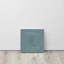 Load image into Gallery viewer, Original poetry created to inspire you to live your authentic truth! Beautiful designs and colors. Looking to add a little flair to your room or office? Look no further - this canvas print has a vivid, fade-resistant print that you&#39;re bound to fall in love with.
