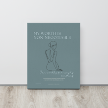 Load image into Gallery viewer, Original poetry created to inspire you to live your authentic truth! Beautiful designs and colors. Looking to add a little flair to your room or office? Look no further - this canvas print has a vivid, fade-resistant print that you&#39;re bound to fall in love with.

