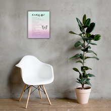 Load image into Gallery viewer, Original poetry created to inspire you to live your authentic truth! Beautiful designs and colors. Looking to add a little flair to your room or office? Look no further - this canvas print has a vivid, fade-resistant print that you&#39;re bound to fall in love with.

