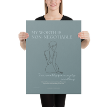 Load image into Gallery viewer, Original poetry created to inspire you to live your authentic truth! Beautiful designs and colors. Looking to add a little flair to your room or office? Look no further - this canvas print has a vivid, fade-resistant print that you&#39;re bound to fall in love with.
