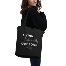 Load image into Gallery viewer, Original affirmations created to inspire you to live your authentic truth! Beautiful designs and colors. Say goodbye to plastic and bag your goodies in this organic cotton tote bag. There’s more than enough room for groceries, books, and anything in between.
