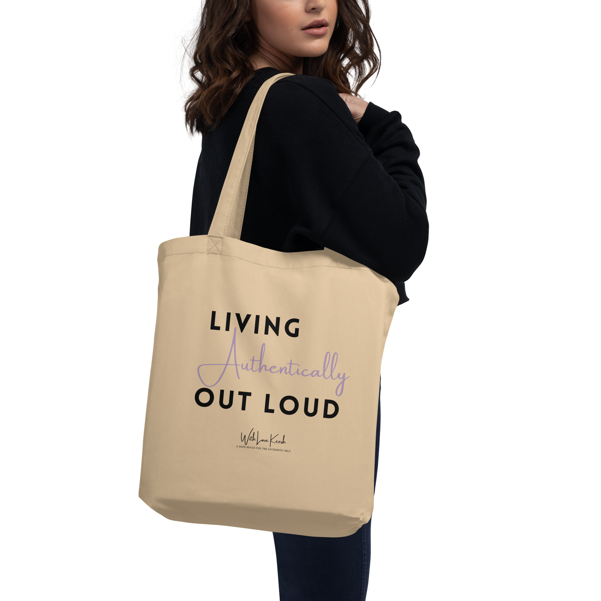 Original affirmations created to inspire you to live your authentic truth! Beautiful designs and colors. Say goodbye to plastic and bag your goodies in this organic cotton tote bag. There’s more than enough room for groceries, books, and anything in between.