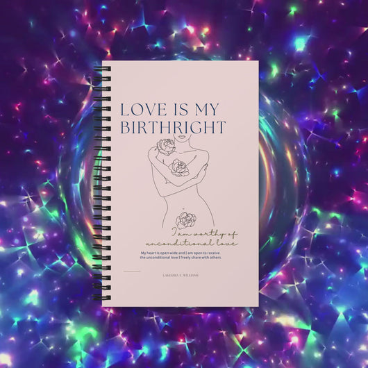 A safe space where you can journal, write down ideas, take notes or visualize/manifest. This custom wire-bound notebook will be a great daily companion whenever you need to put your thoughts down on paper!