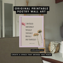 Load and play video in Gallery viewer, Positive and powerful original poems for self love, healing journeys, shadow work, inner child healing, inspirational quotes, divine feminine energy healing, motivational poems perfect for poetry lovers.
