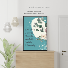 Load image into Gallery viewer, Positive and powerful original poems for self love, healing journeys, shadow work, inner child healing, inspirational quotes, divine feminine energy healing, motivational poems perfect for poetry lovers.
