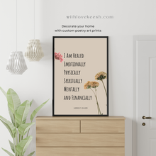 Load image into Gallery viewer, Positive and powerful original poems for self love, healing journeys, shadow work, inner child healing, inspirational quotes, divine feminine energy healing, motivational poems perfect for poetry lovers.
