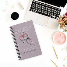 Load image into Gallery viewer, Original affirmations created to inspire you to live your authentic truth! Beautiful designs and colors. A safe space where you can journal, write down ideas, take notes or visualize/manifest. This custom wire-bound notebook will be a great daily companion whenever you need to put your thoughts down on paper!
