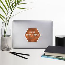 Load image into Gallery viewer, Original affirmations created to inspire you to live your authentic truth! Beautiful designs and colors. Any item can be exciting with a fun sticker! Add a little extra motivation and joy to your life with these durable vinyl stickers. They will serve as a perfect reminder to live your life to the fullest.
