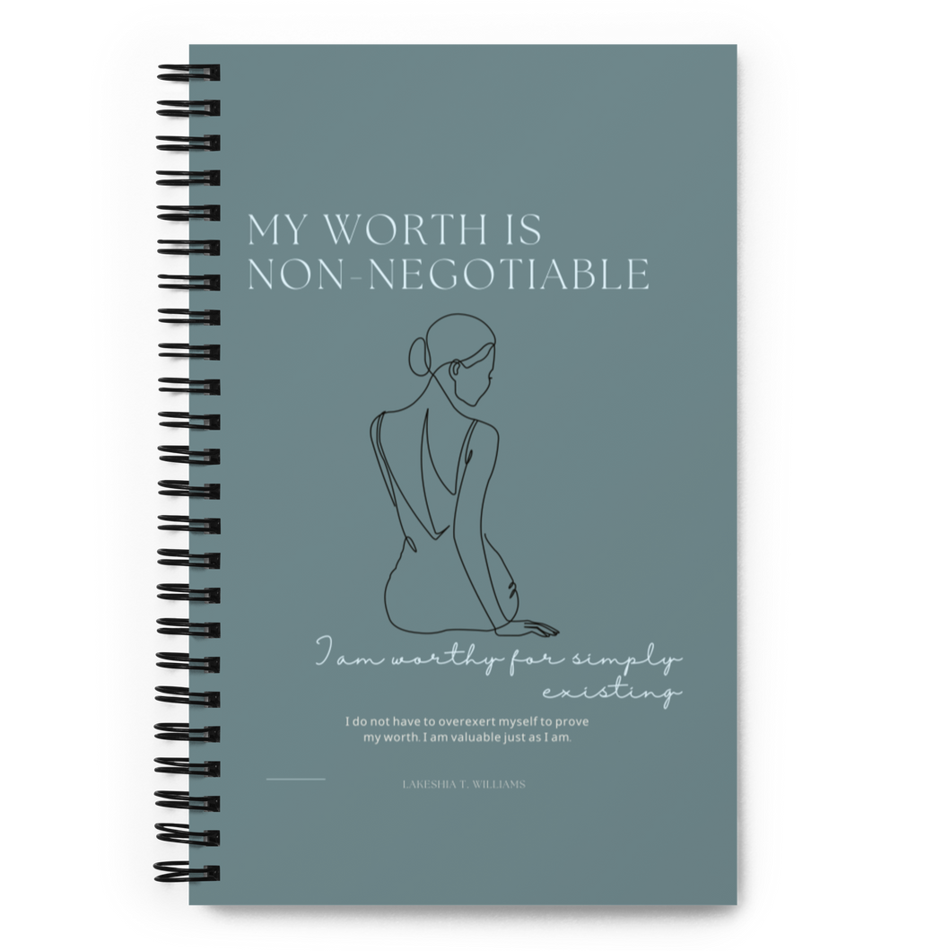 A safe space where you can journal, write down ideas, take notes or visualize/manifest. This custom wire-bound notebook will be a great daily companion whenever you need to put your thoughts down on paper!