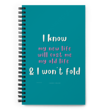 Load image into Gallery viewer, Original affirmations created to inspire you to live your authentic truth! Beautiful designs and colors. A safe space where you can journal, write down ideas, take notes or visualize/manifest. This custom wire-bound notebook will be a great daily companion whenever you need to put your thoughts down on paper!
