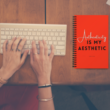 Load image into Gallery viewer, Original affirmations created to inspire you to live your authentic truth! Beautiful designs and colors. A safe space where you can journal, write down ideas, take notes or visualize/manifest. This custom wire-bound notebook will be a great daily companion whenever you need to put your thoughts down on paper!
