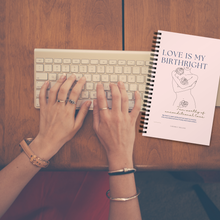 Load image into Gallery viewer, A safe space where you can journal, write down ideas, take notes or visualize/manifest. This custom wire-bound notebook will be a great daily companion whenever you need to put your thoughts down on paper!
