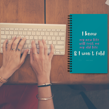 Load image into Gallery viewer, Original affirmations created to inspire you to live your authentic truth! Beautiful designs and colors. A safe space where you can journal, write down ideas, take notes or visualize/manifest. This custom wire-bound notebook will be a great daily companion whenever you need to put your thoughts down on paper!
