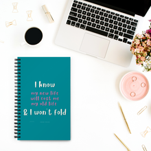 Load image into Gallery viewer, Original affirmations created to inspire you to live your authentic truth! Beautiful designs and colors. A safe space where you can journal, write down ideas, take notes or visualize/manifest. This custom wire-bound notebook will be a great daily companion whenever you need to put your thoughts down on paper!
