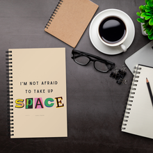 Load image into Gallery viewer, Original affirmations created to inspire you to live your authentic truth! Beautiful designs and colors. A safe space where you can journal, write down ideas, take notes or visualize/manifest. This custom wire-bound notebook will be a great daily companion whenever you need to put your thoughts down on paper!
