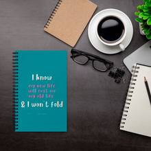 Load image into Gallery viewer, Original affirmations created to inspire you to live your authentic truth! Beautiful designs and colors. A safe space where you can journal, write down ideas, take notes or visualize/manifest. This custom wire-bound notebook will be a great daily companion whenever you need to put your thoughts down on paper!
