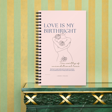 Load image into Gallery viewer, A safe space where you can journal, write down ideas, take notes or visualize/manifest. This custom wire-bound notebook will be a great daily companion whenever you need to put your thoughts down on paper!
