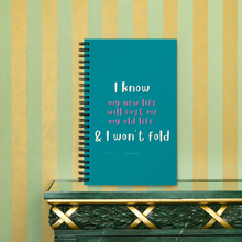 Load image into Gallery viewer, Original affirmations created to inspire you to live your authentic truth! Beautiful designs and colors. A safe space where you can journal, write down ideas, take notes or visualize/manifest. This custom wire-bound notebook will be a great daily companion whenever you need to put your thoughts down on paper!
