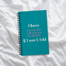 Load image into Gallery viewer, Original affirmations created to inspire you to live your authentic truth! Beautiful designs and colors. A safe space where you can journal, write down ideas, take notes or visualize/manifest. This custom wire-bound notebook will be a great daily companion whenever you need to put your thoughts down on paper!
