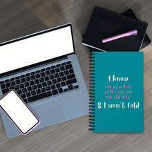 Load image into Gallery viewer, Original affirmations created to inspire you to live your authentic truth! Beautiful designs and colors. A safe space where you can journal, write down ideas, take notes or visualize/manifest. This custom wire-bound notebook will be a great daily companion whenever you need to put your thoughts down on paper!
