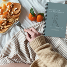 Load image into Gallery viewer, A safe space where you can journal, write down ideas, take notes or visualize/manifest. This custom wire-bound notebook will be a great daily companion whenever you need to put your thoughts down on paper!
